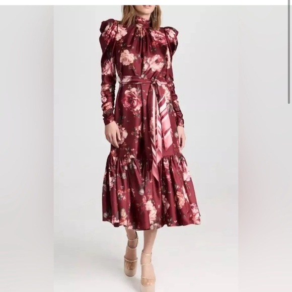 Zimmermann Dresses & Skirts - Zimmermann Luminosity Gathered Frill Midi Dress NWT AU 4 US 12